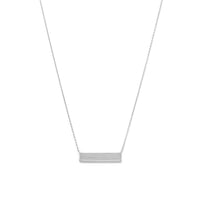 Thumbnail for Rhodium Plated CZ Polished Bar Necklace