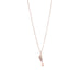 14 Karat Rose Gold Plated CZ Champagne Glass Charm Necklace