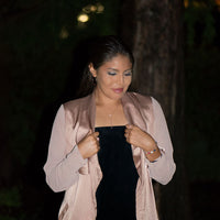 Thumbnail for 14 Karat Rose Gold Plated Bar Necklace with Y Drop