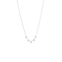 Thumbnail for Rhodium Plated Dainty CZ Charm Necklace