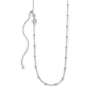 Thumbnail for Adjustable Rhodium Plated Satellite Chain