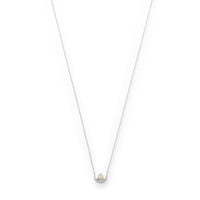 Thumbnail for CZ Crescent and Synthetic Opal Necklace