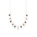 14 Karat Gold Plated Multi Stone Charm Necklace