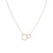 16" + 2" 14 Karat Rose Gold Plated Circle Link Necklace