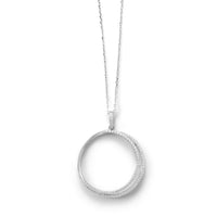 Thumbnail for Eclipse Rhodium Plated CZ Necklace