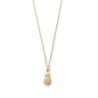 Thumbnail for Sweetness! CZ Pineapple Gold Plated Necklace