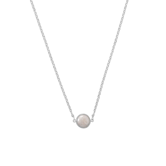 Sweet Simplicity! Cultured Freshwater Coin Pearl Necklace