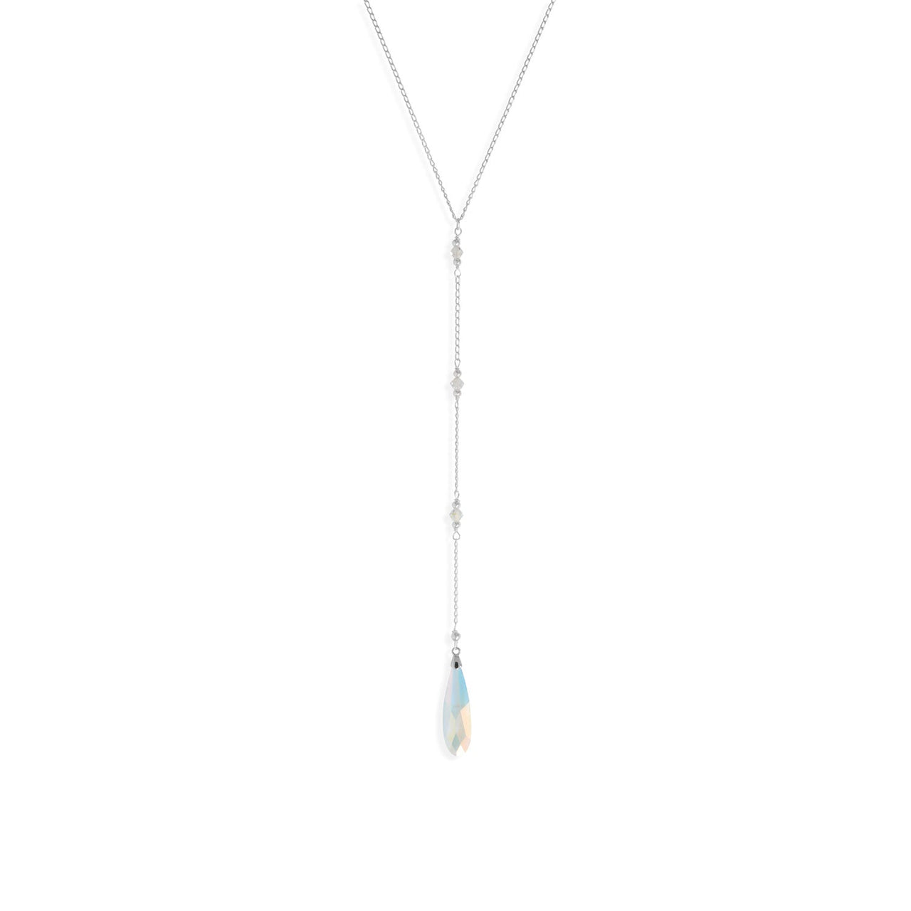 15"+4" Long Swarovski Crystal Y Necklace