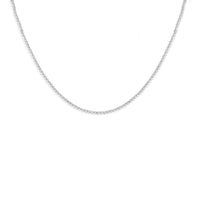 Thumbnail for Rhodium Plated 2mm Round CZ Tennis Necklace