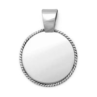 Thumbnail for Engravable Pendant with Rope Edge