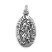 Thumbnail for Small Oval Saint Christopher Charm