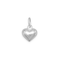Thumbnail for Shiny 12mm Puffed Heart Charm