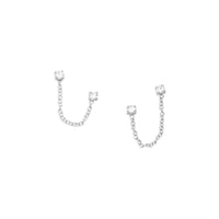 Thumbnail for Double Post Crystal Earrings