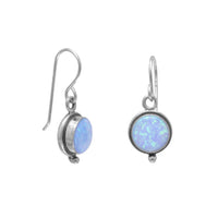 Thumbnail for Synthetic Blue Opal French Wire Earrings