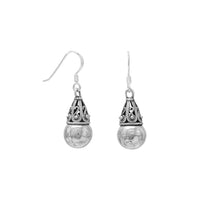 Thumbnail for Bead with Bali Cap Earrings on French Wire
