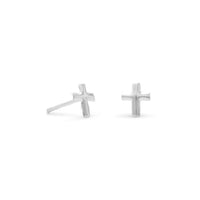 Thumbnail for Small Polished Cross Post Earrings