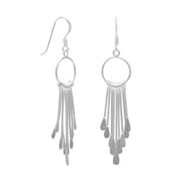 Thumbnail for Open Circle/9 Bar Earrings on French Wire