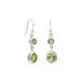 Round & Oval Peridot Polished Earrings on French Wire