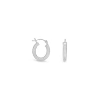 Thumbnail for 3mm x 15mm Round Hoop Earrings with Click Closure