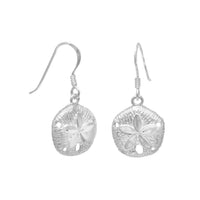 Thumbnail for Diamond Cut Sand Dollar French Wire Earrings