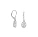 Rhodium Plated CZ Drop Earrings