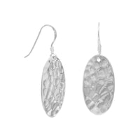 Thumbnail for Small Oval Hammered French Wire Earrings
