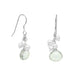 Prasiolite and Cultured Freshwater Pearl French Wire Earrings