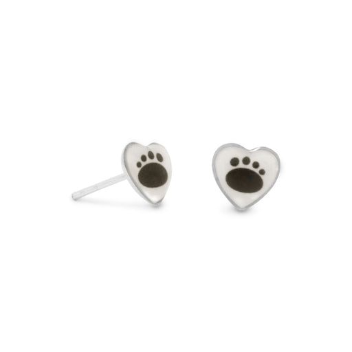 Paw Print Stud Earrings