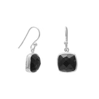 Thumbnail for Faceted Black Onyx French Wire Earrings