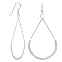 Thumbnail for Hammered Pear Shape French Wire Earrings