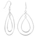 Double Pear Shape French Wire Earrings