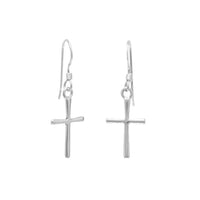 Thumbnail for Thin Cross French Wire Earrings