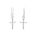 Thin Cross French Wire Earrings