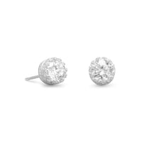 Thumbnail for CZ Stud Earrings in Crown Setting