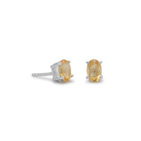 Thumbnail for Oval Citrine Earrings