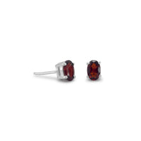 Thumbnail for Oval Garnet Earrings