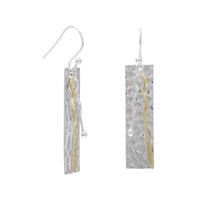 Thumbnail for Two Toned Bar Drop Earrings