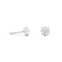 Thumbnail for 4mm CZ Square Earrings