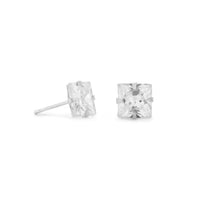 Thumbnail for 7mm CZ Square Earrings