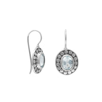 Thumbnail for Oxidized Blue Topaz Earrings
