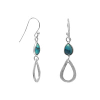 Thumbnail for Stabilized Turquoise Drop French Wire Earrings