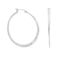 Thumbnail for Large Hammered Hoop Earrings