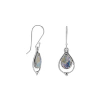 Thumbnail for Pear Shape Roman Glass Earrings