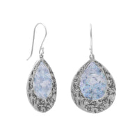 Thumbnail for Oxidized Pear Shape Roman Glass Earrings