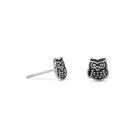Thumbnail for Oxidized Owl Earrings