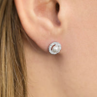 Thumbnail for Cultured Freshwater and CZ Earrings