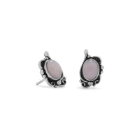 Thumbnail for Oxidized Pink Opal Earrings
