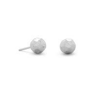Thumbnail for 6mm Hammered Ball Earrings
