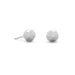 6mm Hammered Ball Earrings