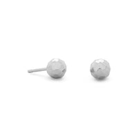 Thumbnail for 5mm Hammered Ball Earrings